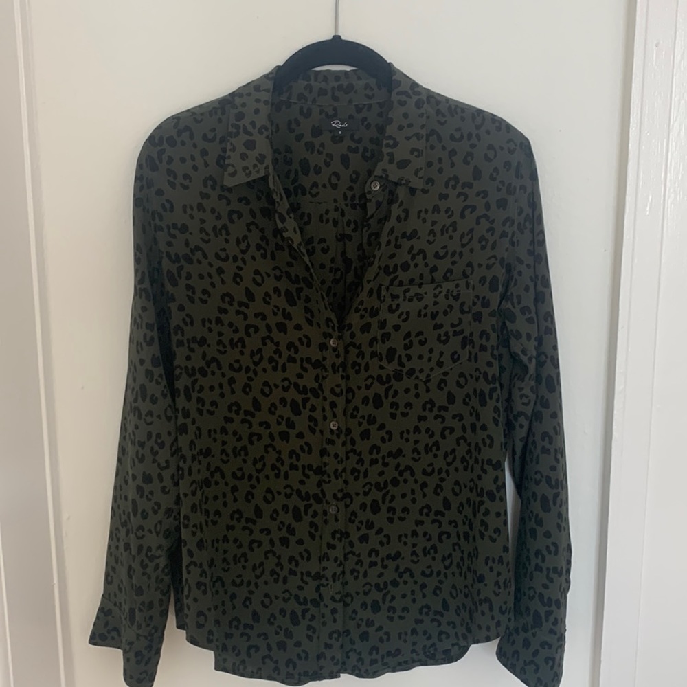 Rails silk button down blouse